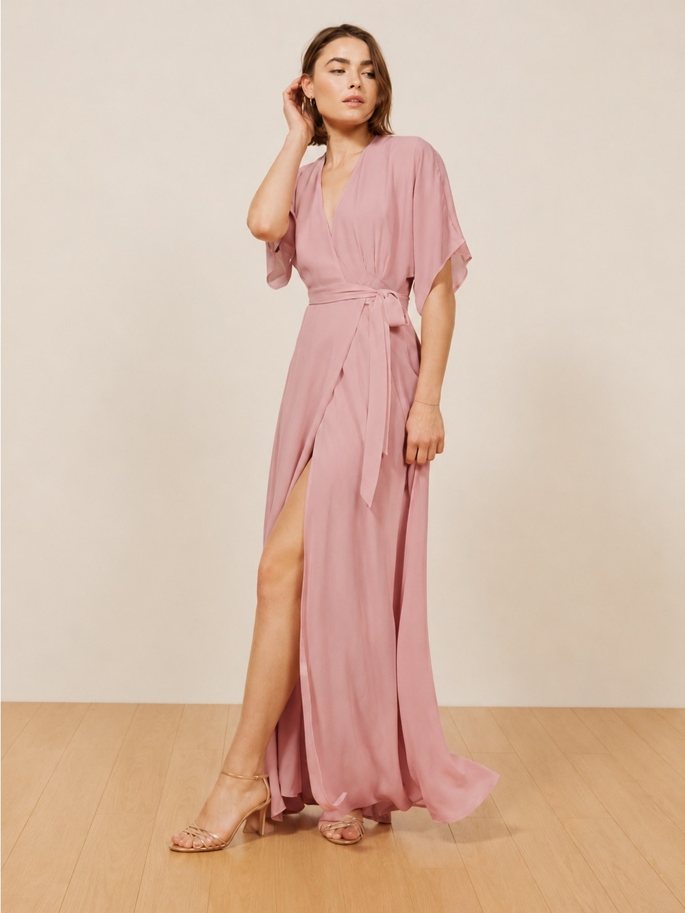 New! Winslow Pink Wrap Maxi Dress with Side Slit 🌸 Small NWT! - Picture 2 of 15